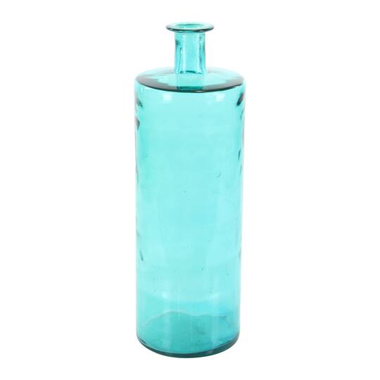 30" Blue Coastal Glass Vase